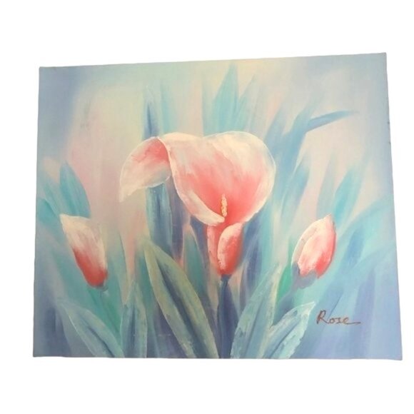 3 Piece Hand Painted Calla Lily/ Magnolia Paintings Set - Picture 2 of 9